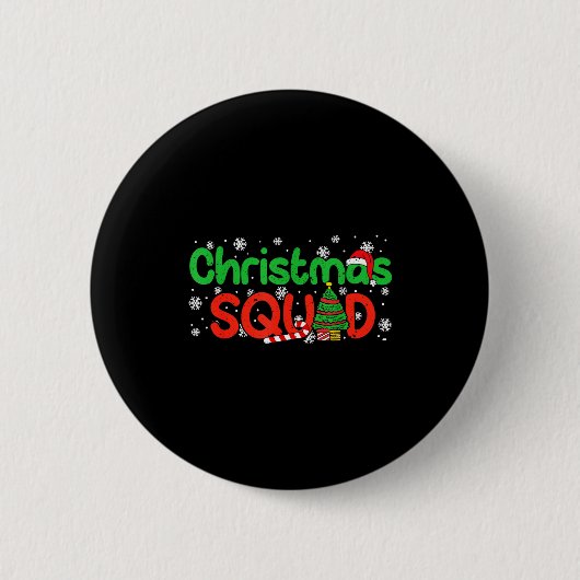 Badge Rond 5 Cm Christmas Squad Santa Dabbing Elf Family Matching  (Devant)