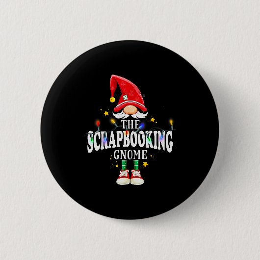 Badge Rond 5 Cm Christmas The Scrapbooking Gnome X-mas Matching Pj (Devant)