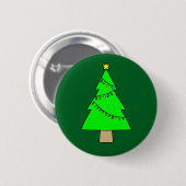 Badge Rond 5 Cm Christmas Tree (Devant & derrière)