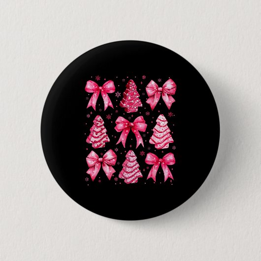 Badge Rond 5 Cm Christmas Tree Nk Cake Coquette Christmas Xmas Gir (Devant)