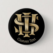 Badge Rond 5 Cm Christogramme IHS (Devant)