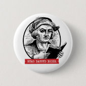 Badge Rond 5 Cm Christophe Colomb Lit Des Livres Interdits (Devant)