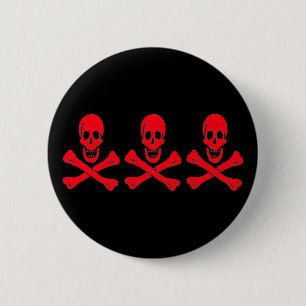 Badge Rond 5 Cm Christopher Condent-Rouge