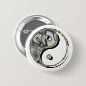 Badge Rond 5 Cm Chrome de Yin Yang (Devant & derrière)