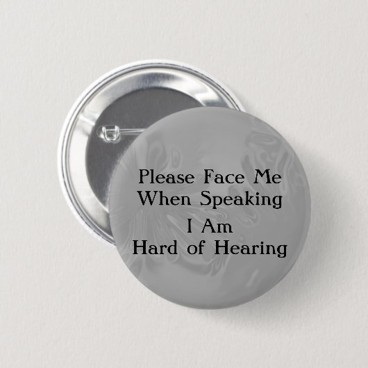 Badge Rond 5 Cm Chrome dur de bouton d'audition (Devant & derrière)