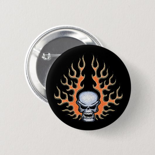 Badge Rond 5 Cm Chromeboy - flammes (Devant & derrière)