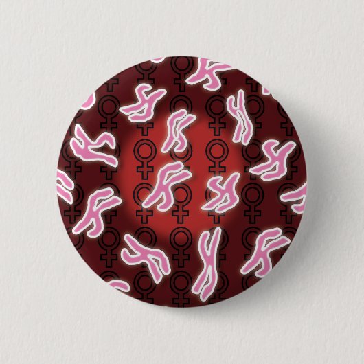Badge Rond 5 Cm Chromosomes Féminins Science (Devant)