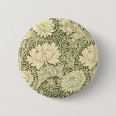 Badge Rond 5 Cm Chrysanthemum motif (1877) par William Morris (Devant)