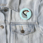 Badge Rond 5 Cm Chukar : tête de perdrix (En situation)