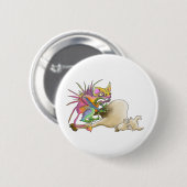 Badge Rond 5 Cm Chupacabra (Chèvre-surgeon) (Devant & derrière)
