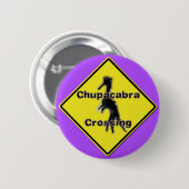 Badge Rond 5 Cm Chupacabra croisant le bouton pourpre (Devant & derrière)