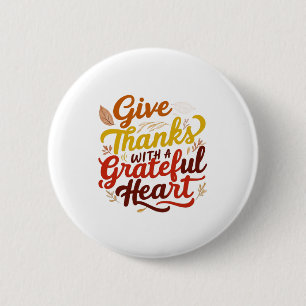 Badge Rond 5 Cm Chute de Thanksgiving