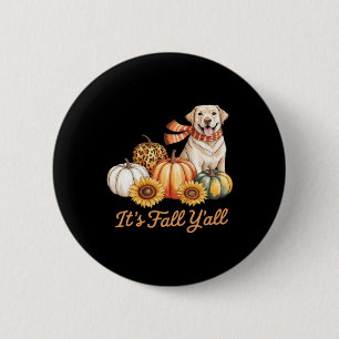 Badge Rond 5 Cm Chute Y’all Chien Leopard Citrouille Automne Creat