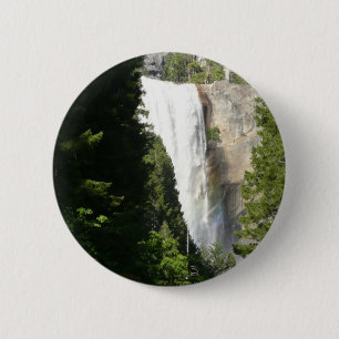 Badge Rond 5 Cm Chutes vernales II dans le parc national Yosemite