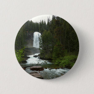 Badge Rond 5 Cm Chutes Virginia au Glacier National Park