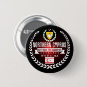 Badge Rond 5 Cm Chypre du Nord (Devant & derrière)