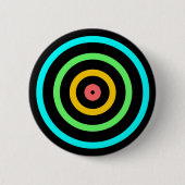 Badge Rond 5 Cm Cible au néon (Devant)