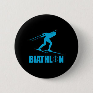 Badge Rond 5 Cm Cible de biathlon drôle Sports Biathlète Tir Sk