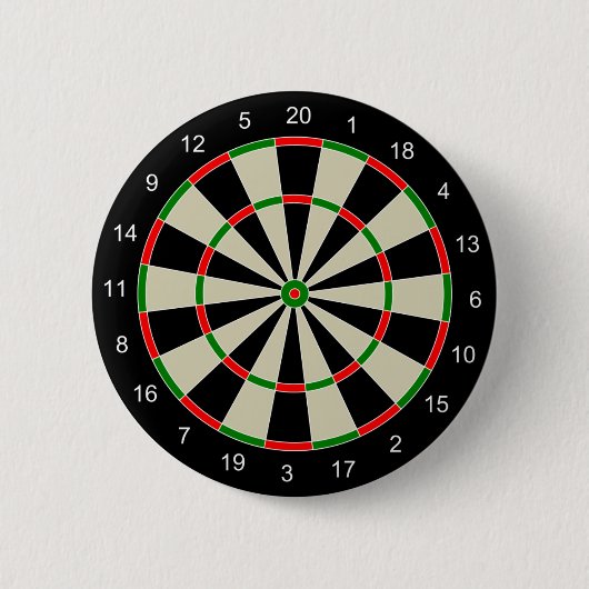 Badge Rond 5 Cm Cible de flechettes (Devant)
