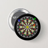 Badge Rond 5 Cm Cible de flechettes (Devant & derrière)