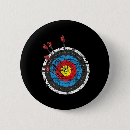 Badge Rond 5 Cm Cible de tir à l'arc - Archer Bowman Bow Bowhunt (Devant)