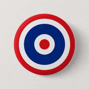 Badge Rond 5 Cm Cible du drapeau thaïlandais