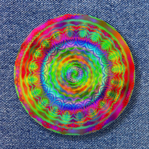 Badge Rond 5 Cm Cible Tie-dye