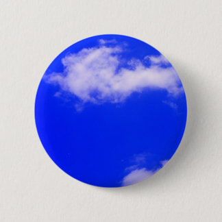 Badge Rond 5 Cm Ciel bleu clair et nuages blancs
