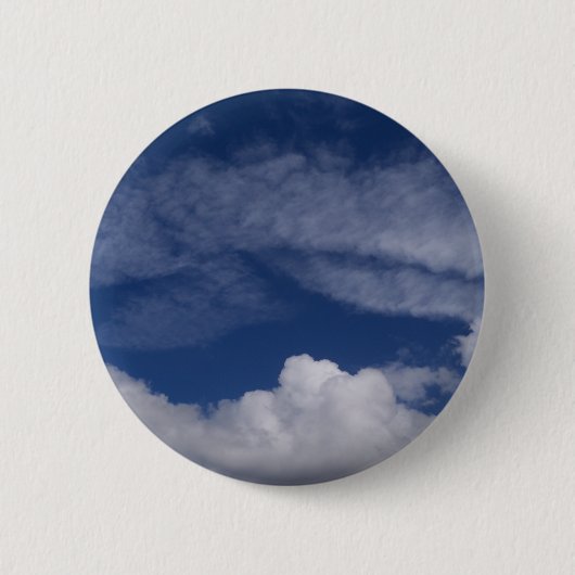 Badge Rond 5 Cm ciel bleu nuages cool (Devant)