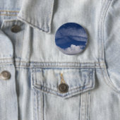 Badge Rond 5 Cm ciel bleu nuages cool (En situation)