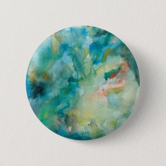 Badge Rond 5 Cm Ciel bleu | turquoise interstellaire (Devant)