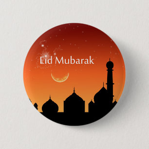 Badge Rond 5 Cm Ciel de soirée d'Eid - bouton