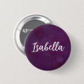 Badge Rond 5 Cm Ciel d'étoile violette (Devant & derrière)