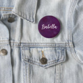 Badge Rond 5 Cm Ciel d'étoile violette (En situation)