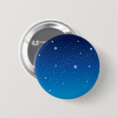 Badge Rond 5 Cm Ciel nocturne étoilé bleu profond (Devant & derrière)