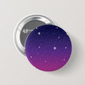 Badge Rond 5 Cm Ciel nocturne étoilé violet foncé (Devant & derrière)