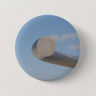 Badge Rond 5 Cm Cieux Bleus Métalliques