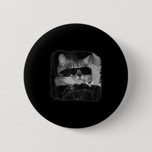 Badge Rond 5 Cm Cigarette Kitten Gang Chat Fumer Cigarette Drôle