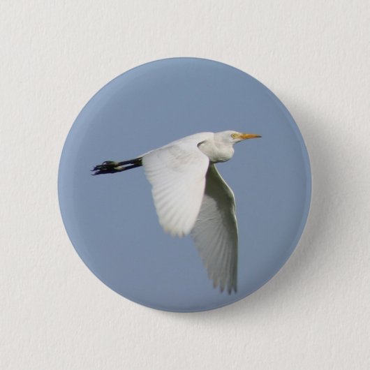 Badge Rond 5 Cm Cigogne de vol (Devant)