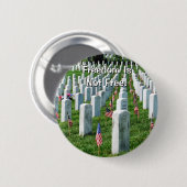 Badge Rond 5 Cm Cimetière d'Arlington (Devant & derrière)