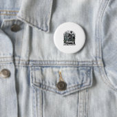 Badge Rond 5 Cm Cimetière de chat noir de lanterne de squelette de (En situation)