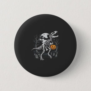 Badge Rond 5 Cm Cimetière de citrouille d'Halloween de squelette d