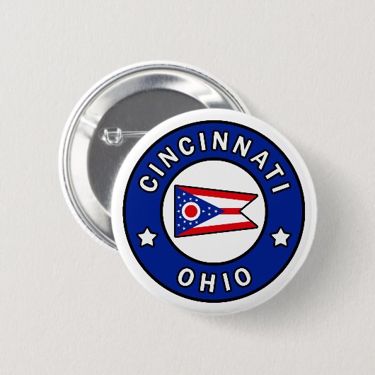 Badge Rond 5 Cm Cincinnati Ohio (Devant & derrière)
