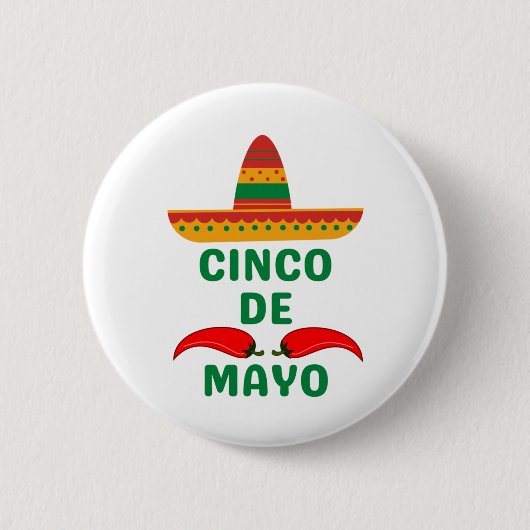 Badge Rond 5 Cm Cinco De Mayo (Devant)