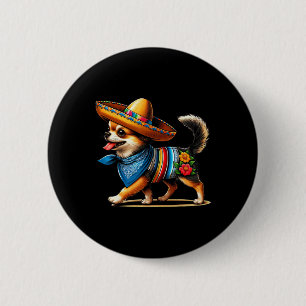 Badge Rond 5 Cm Cinco De Mayo Chien Funny Chihuahua Cool Mexicain 