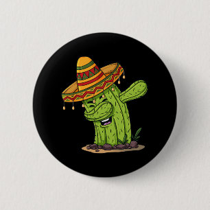 Badge Rond 5 Cm Cinco de Mayo Dabbing Cactus Fun Boys Enfants