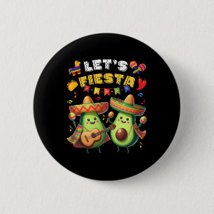 Badge Rond 5 Cm Cinco De Mayo Faisons la Fête Poncho Avocat Garçon