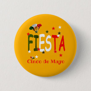 Badge Rond 5 Cm Cinco de mayo, fiesta mexicaine