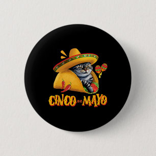 Badge Rond 5 Cm Cinco De Mayo - Fiesta Mexicaine 5 De Mayo Funny T
