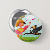Badge Rond 5 Cm cinco de mayo flamingo (Devant & derrière)
